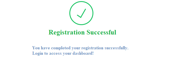 Registration successful